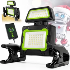 Rechargeable Work Light with Clamp 3000 Lumen Magnetic Work Light Battery Powere