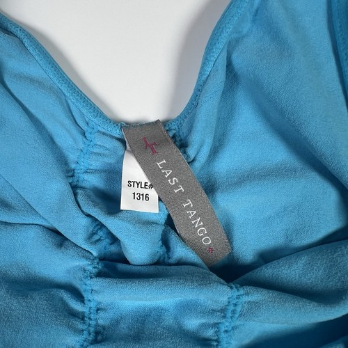 Last Tango Blue Sleeveless Tank Top S/M - Picture 3 of 6