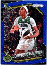 2025 Panini Prizm WNBA #116 Dominique Malonga Blue Velocity Prizms