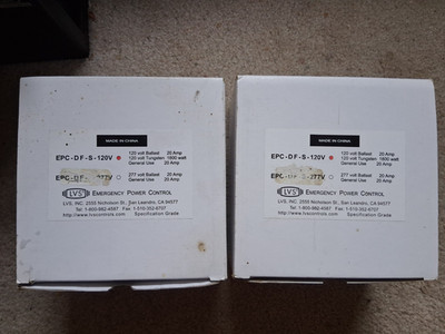 (2) EPC-DF-S-120V emergency power control devices
