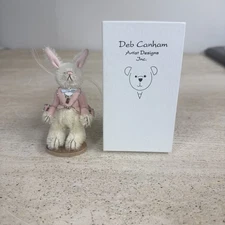Deb Canham Artist Designs Mini Figurine Collectors Bear Alice Collection Rabbit