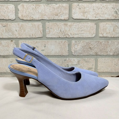 #ad Clarks Kataleyna Step Slingback Pumps Size 9 Wide Pastel Blue Soft Girl Coquette $26.99