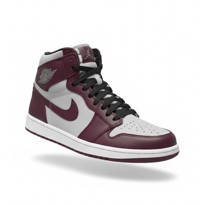 Nike Air Jordan 1 Mid ''Team Red'' Cherrywood Retro Sneakers Dark Red & Gray - 7.5