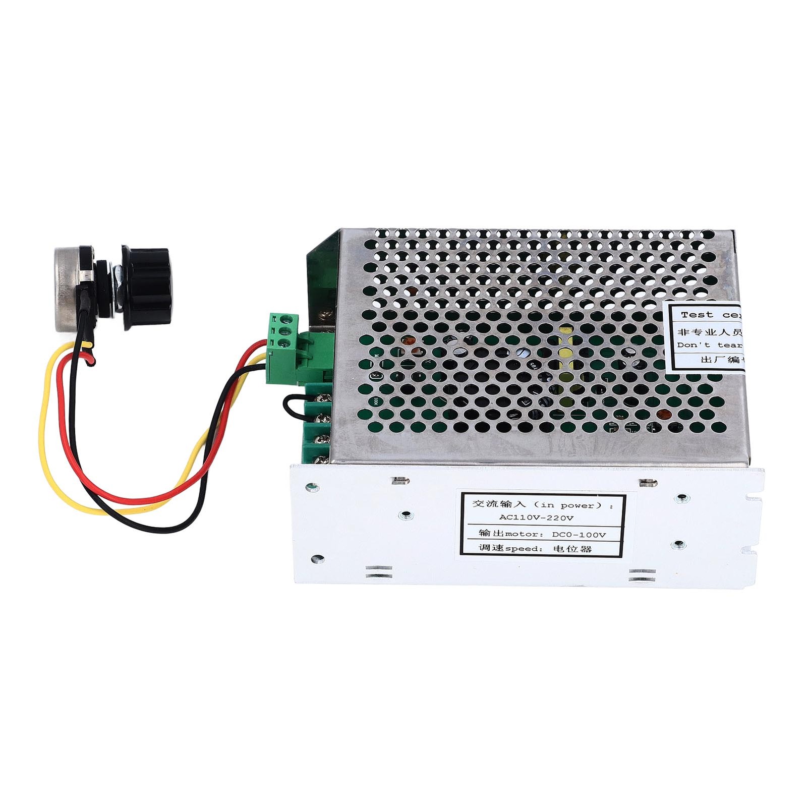 PWM DC Motor Speed Controller AC110‑220V Input DC0‑100V Output Aluminum Alloy