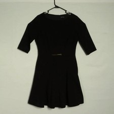 Tahari Dress Womens Size 8 Short Sleeve Back Zip Polyester A Line Dress Ladies