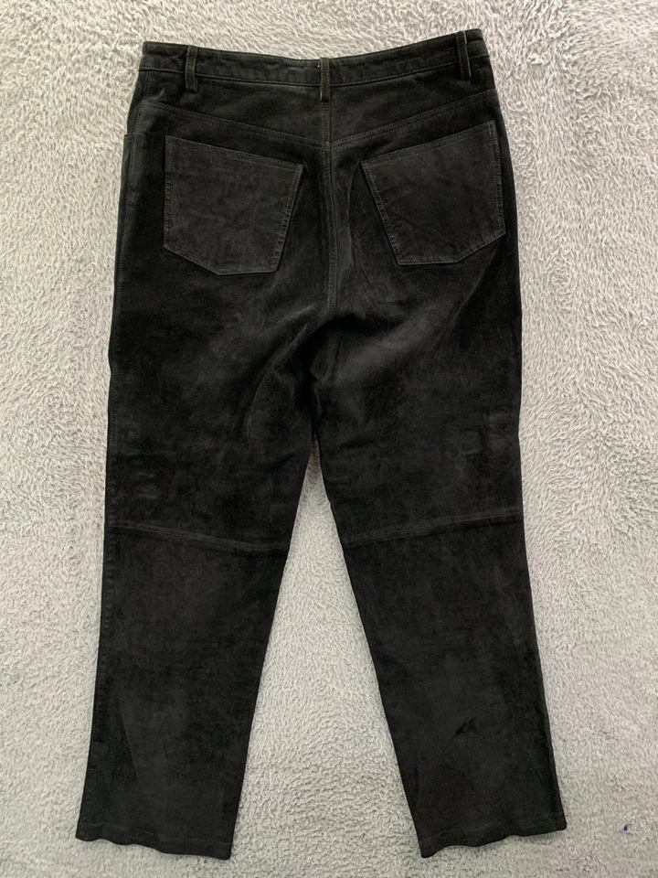 Pantalones de mujer Brandon Thomas talla 12 32x31 cuero negro* Foto 2 de 4