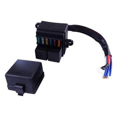 Pre-Wired Fuse Relay Box & 4-Pin 80A Relay &6 Fuses Holder for Car Truck Boat yw