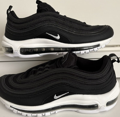 Nike Air Max 97 Herren Sneaker Schwarz Weiß EU 38,5 Dämpfung Low Top