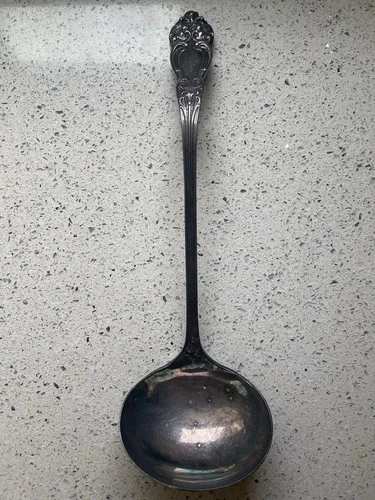Reed & Barton Sterling Silver Rococo Punch Ladle Utensil Heavy Antique c1900