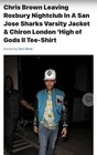 DeLong San Jose Sharks Varsity Wool Jacket Blue Black NHL worn by Chris Brown — photo 2