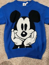 Disney Mickey Mouse Sweater, Blue, Mickey And Co., Size M, Vintage