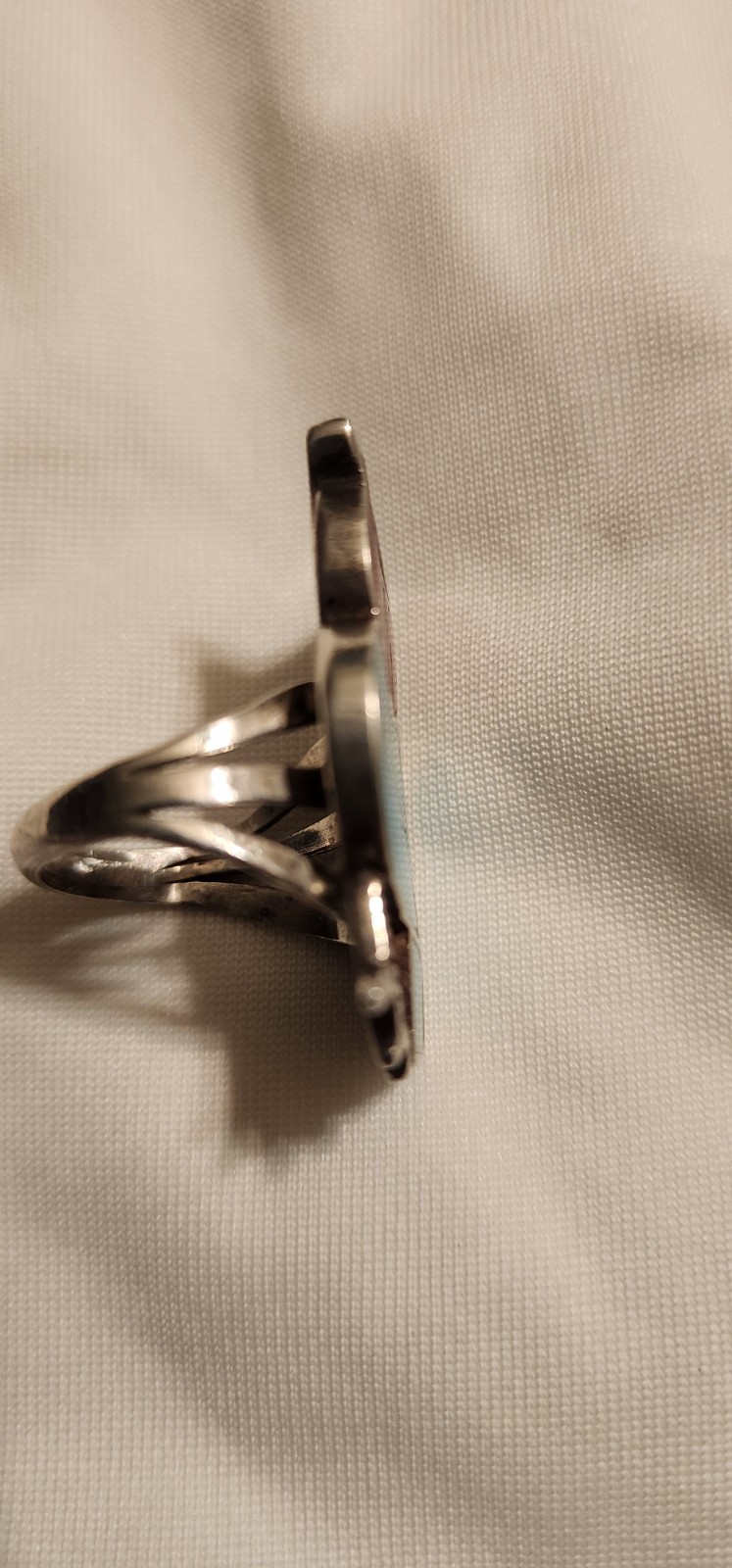 Solid .925 Silver Native Style Owl Ring Turquoise… - image 7