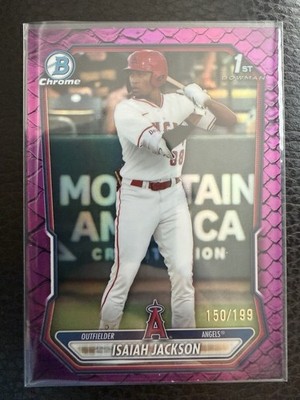 2026 Bowman #BCP-60 Isaiah Jackson Fuchsia Reptilian Chrome Refractor /199