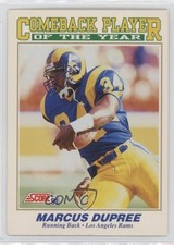 1991 Score Award Winners Marcus Dupree #618 14i5