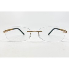Silhouette 4548 6060 Rimless Eyeglasses Gold Patterned Frame Austria 17 130