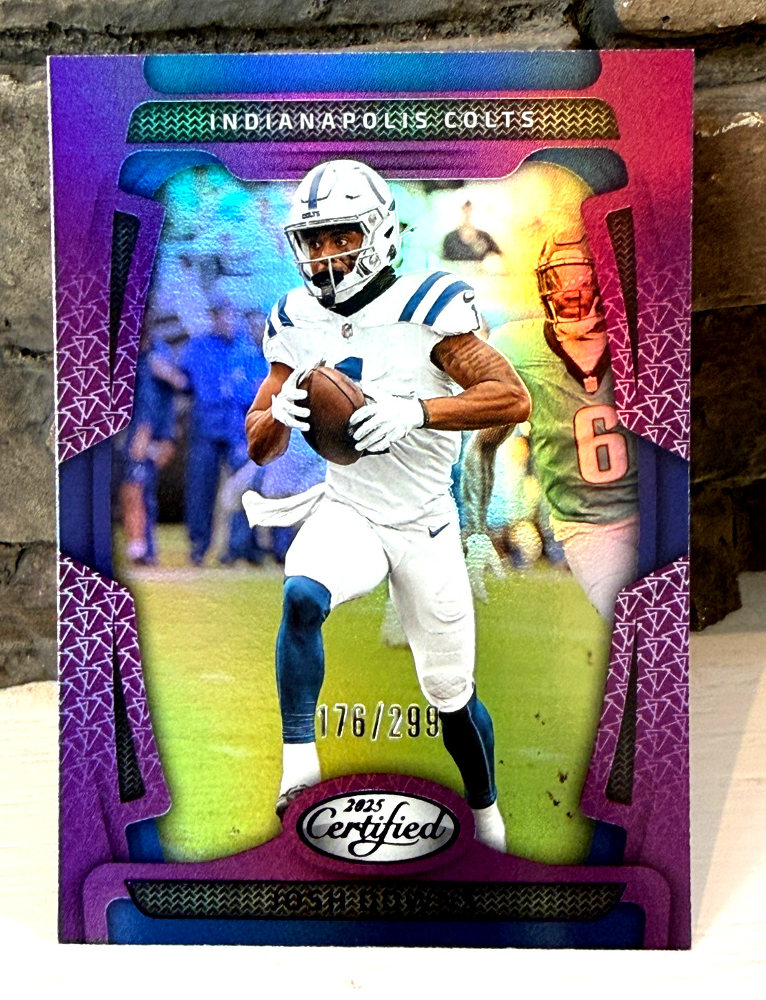 2025 Panini Certified Josh Downs #44 Mirror Purple /299 Indianapolis Colts