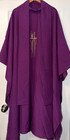 CATHOLIC PRIESTS GOLD EMBROIDERED PURPLE CHASUBLE & STOLE BY R.J. TOOMEY — photo 1