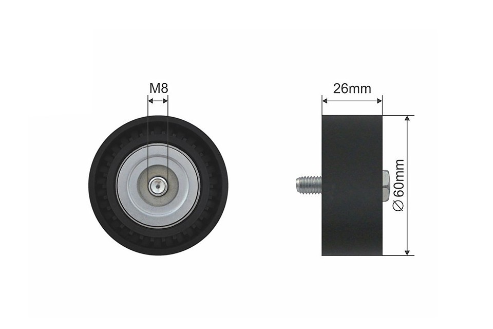 V-belt pulley Plastic RNK-LR-009 NTY for LAND ROVER MERCEDES-BENZ - Image 9