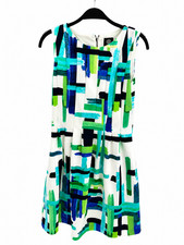 Vince Camuto Womens Size 8 Sleeveless Abstract Brushstroke A-Line Dress