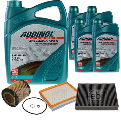 FEBI Inspektionspaket 9L ADDINOL GIGA LIGHT MV 0530 LL für BMW 2 Coupe F22 F87