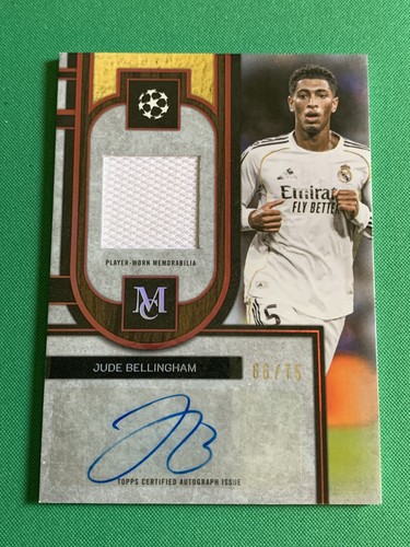 2025-26 Topps UEFA Museum Collection Jude Bellingham Ruby Autograph Relic /75 