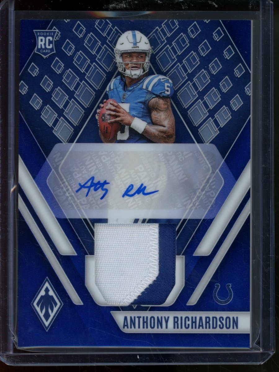 2023 Panini Phoenix Anthony Richardson Rookie Auto Jersey Blue /50 #RAJ-AR