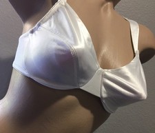 Vtg Victoria's Secret White Second Skin Satin Bra 34 C