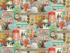 SALTWATER Nautical 39571 11 by Cathe Holden Quilt fabric by the yard.