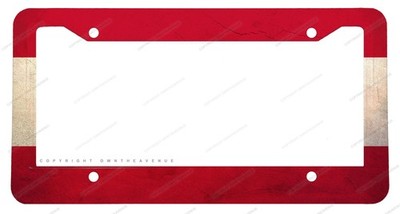 Austria Flag Rustic Style Metal License Plate Frame