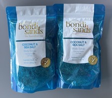 Lot of 2 Bags Bondi Sands Coconut  Sea Salt Body Scrub 8.8oz Australian SEALED