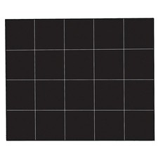 MAGNA VISUAL FI-227 Magnetic Squares,3/4 In. W,Black ,PK20 31TW33