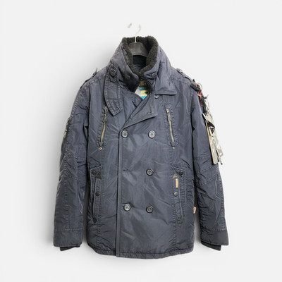 KHUJO women's padded model: warm winter jacket kh849 dark blue M
