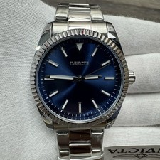 Invicta Celestial Langdon Watch Men 40mm Stainless Steel Silver Blue Dial Quartz