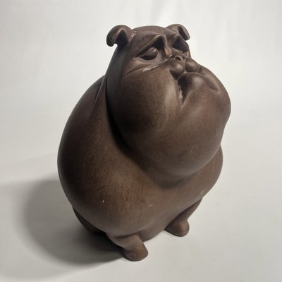 Rare Vintage Bubba the Bulldog Austin Productions Ceramic Dog Statue AP4079