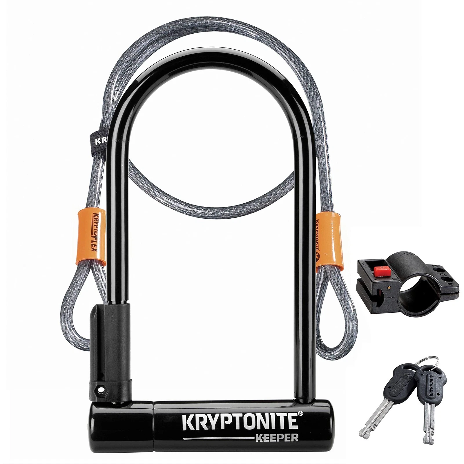 Kryptonite Keeper Bike U-Lock Standard with Braided Steel Cable - Thumbnail 3