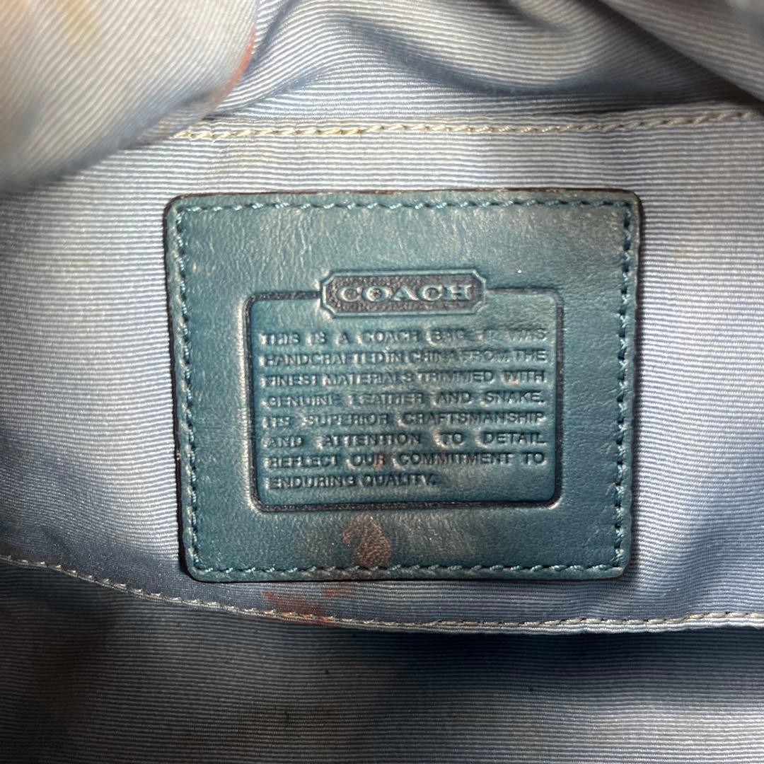 COACH Accessory Pouch Vanity Patchwork Handbag Be… - image 9