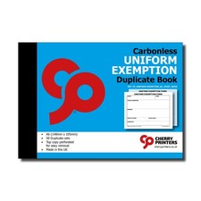 Cherry NCR Unfiorm Exemption Slip Duplicate Book A6 50 Sets