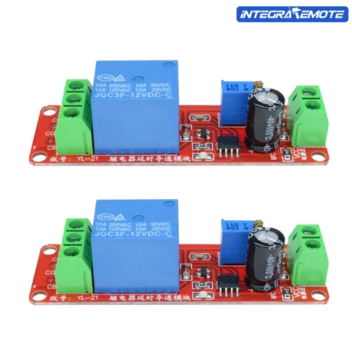 2PCS DC12V Delay Relay Shield NE555 Timer Switch Adjustable Module 0-10 Second