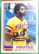 Mike Easler Pittsburgh Pirates 1982  Autographed Card