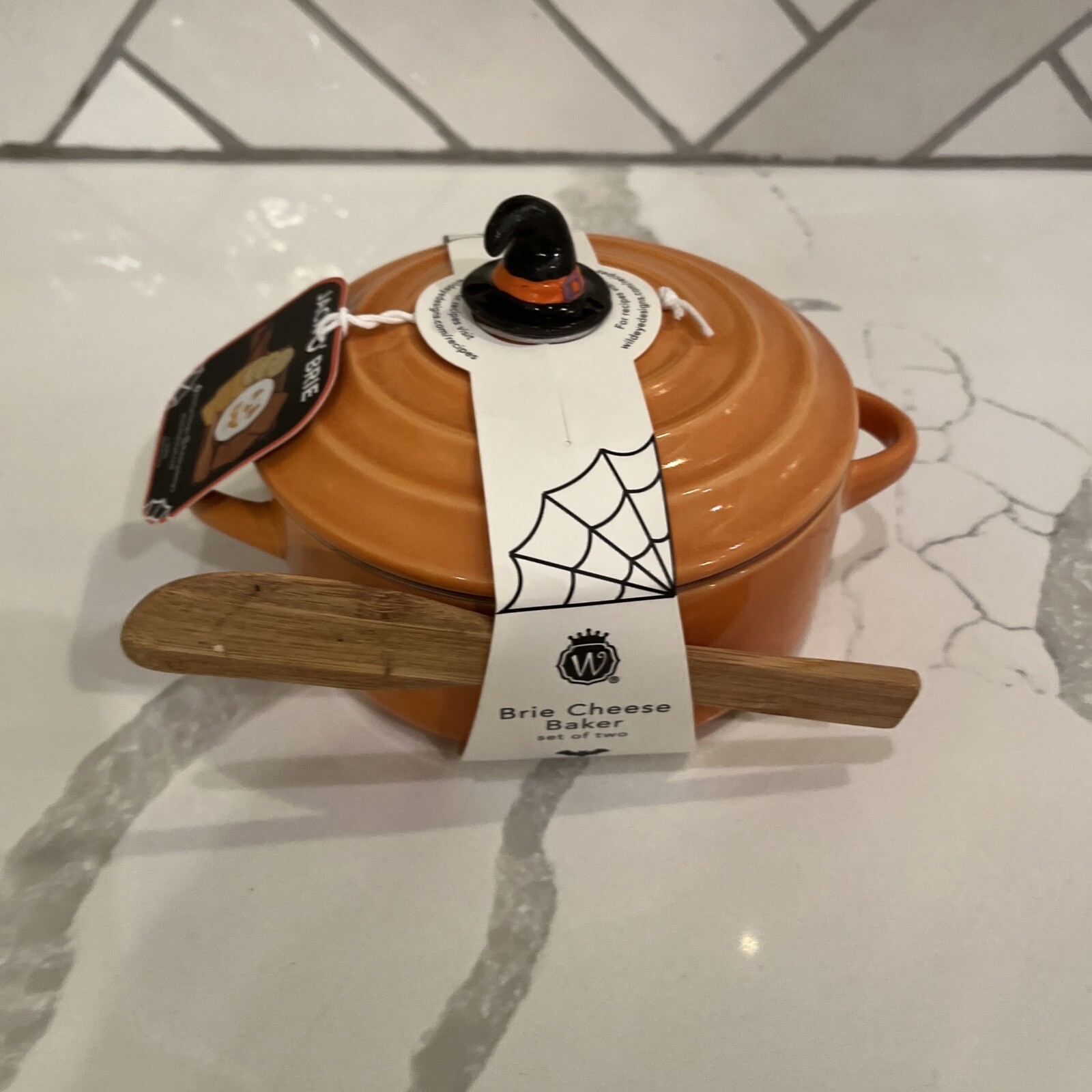 HALLOWEEN WIDE EYE DESIGNS BRIE CHEESE BAKER/SPREADER JACK O'BRIE eBay