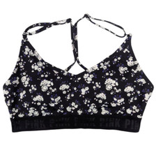 Victoria's Secret PINK ULTIMATE Lightly Lined Sports Bra Women's LARGE Floral VS