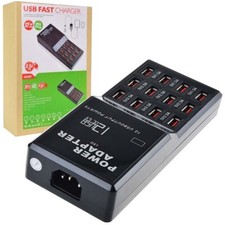 10/12 Ports USB AC Adapter Travel Wall HUB 5V 12A Output Power Charging Stations
