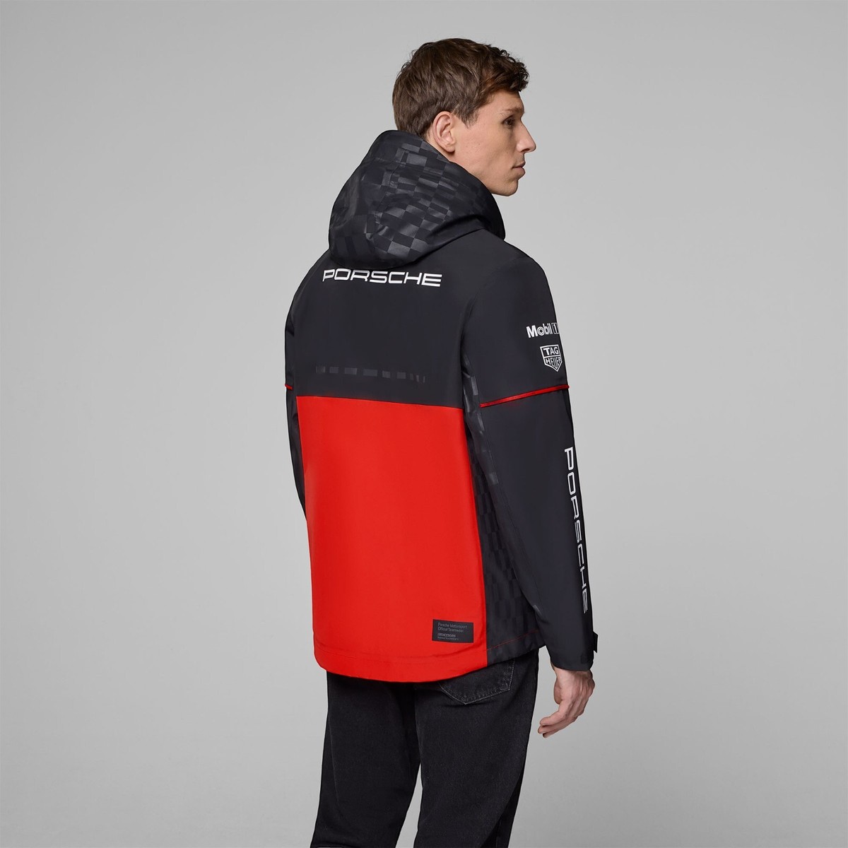 Porsche Motorsport PUMA Team Le Mans Waterproof Rain Jacket hood