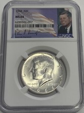 1964 P NGC MS64 Silver Kennedy Half Dollar First Year Issue JFK Coin Signature