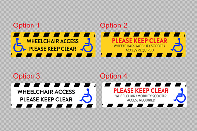 Wheelchair Access Car Sticker Decal Disabled Parking | Warning Sign Vinyl