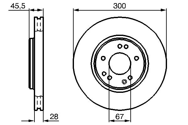 2X Bosch 0 986 478 526 Bremsscheibe FüR MERCEDES-BENZ-image