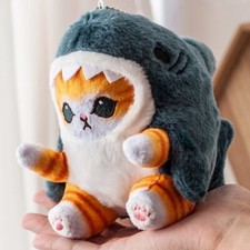Cute Shark Fried Shrimp Cat Plush