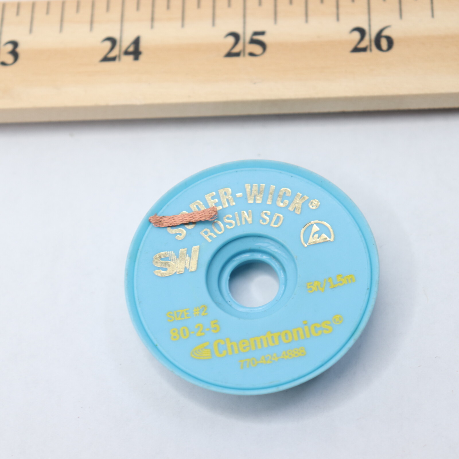 Chemtronics SoderWick Rosin SD Desoldering Braid 5ft/1.5m 8025 eBay