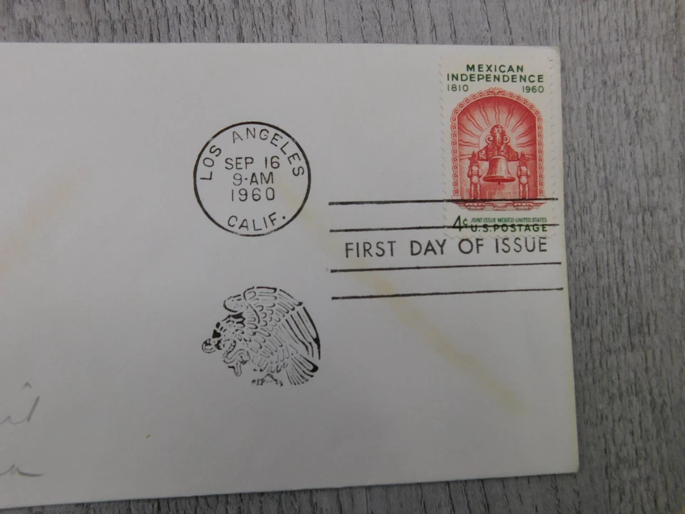 First Day Issue Los Angeles CA 1960 Mexican Independence Stamp Envelope Cover - Image 2 of 4