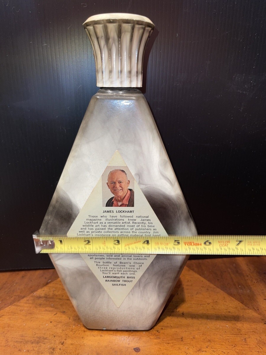 Vintage Beams Choice James Lockhart FISH Whiskey Decanter Bottles